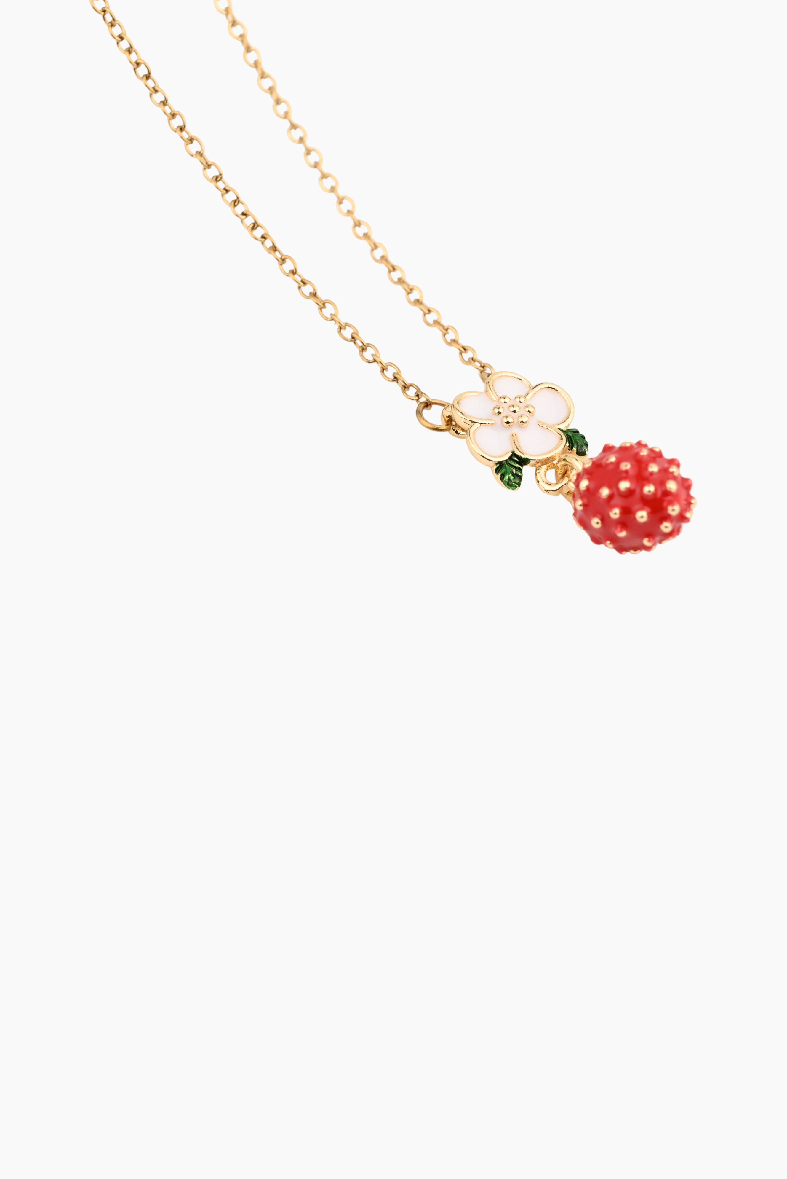 “A REMINDER THAT YOUR LIPS TASTE LIKE STRAWBERRY” NECKLACE