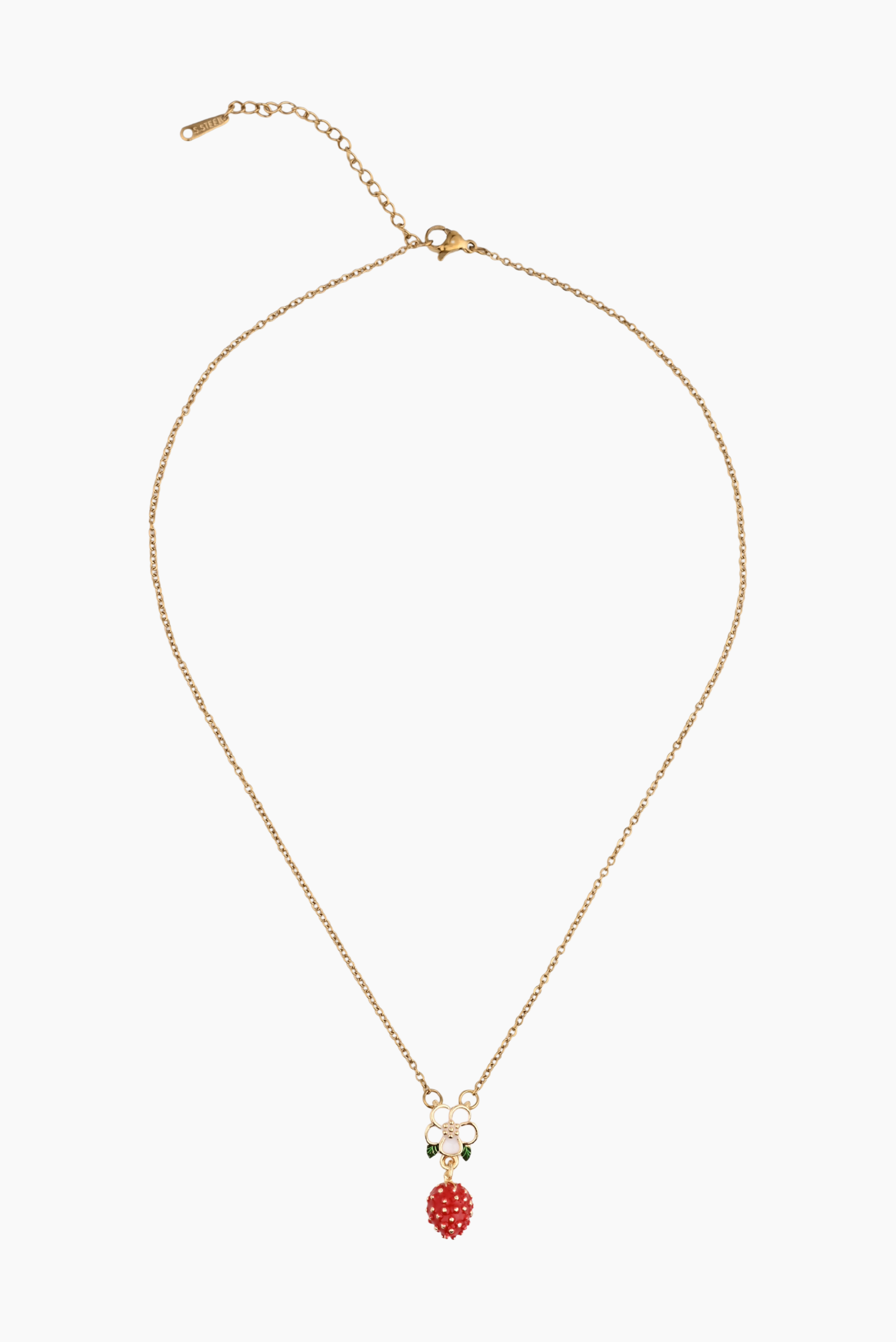 “A REMINDER THAT YOUR LIPS TASTE LIKE STRAWBERRY” NECKLACE