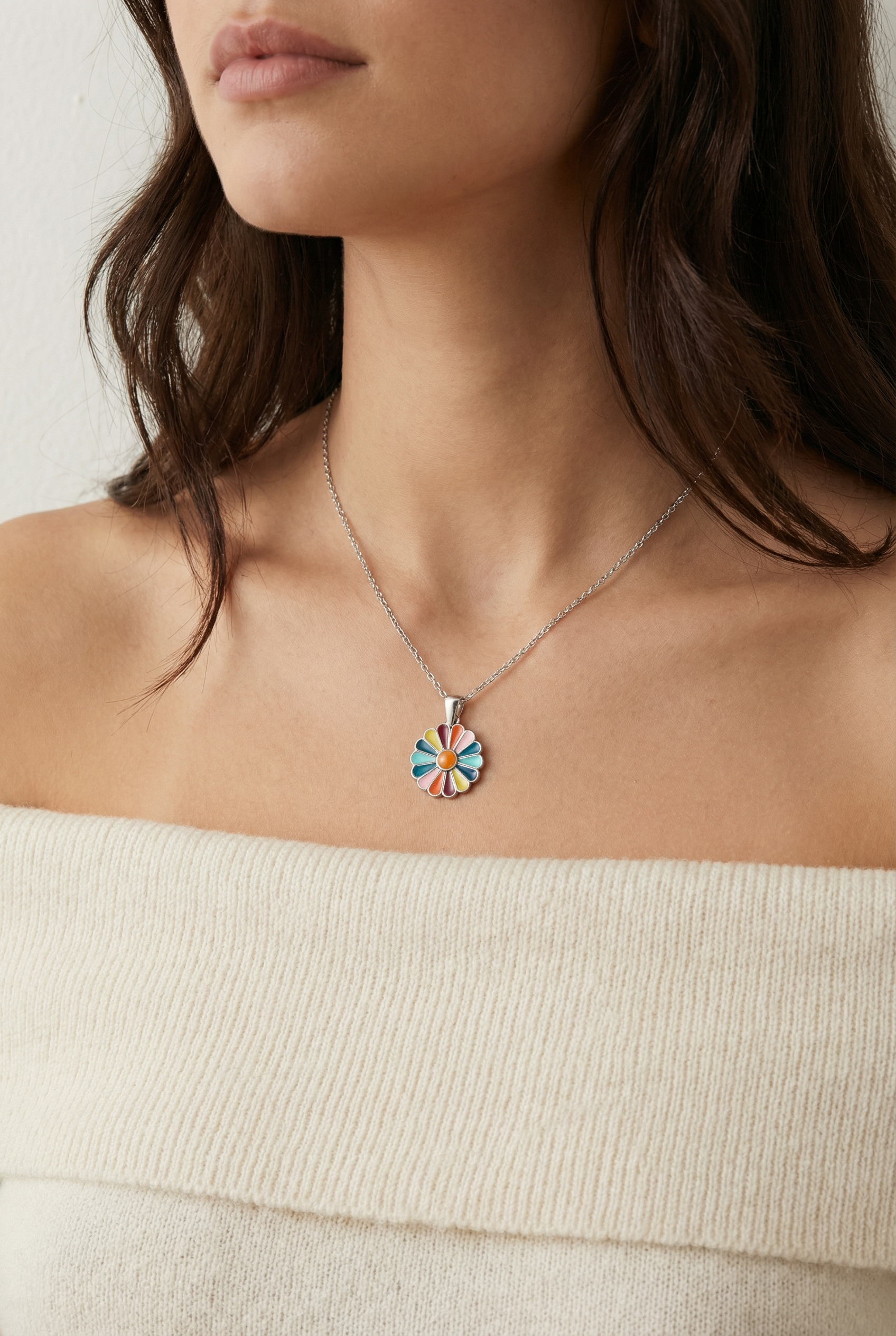 “I EMBRACE EVERY COLOR OF WHO I AM CAUSE I AM HERE TO BLOOM” NECKLACE