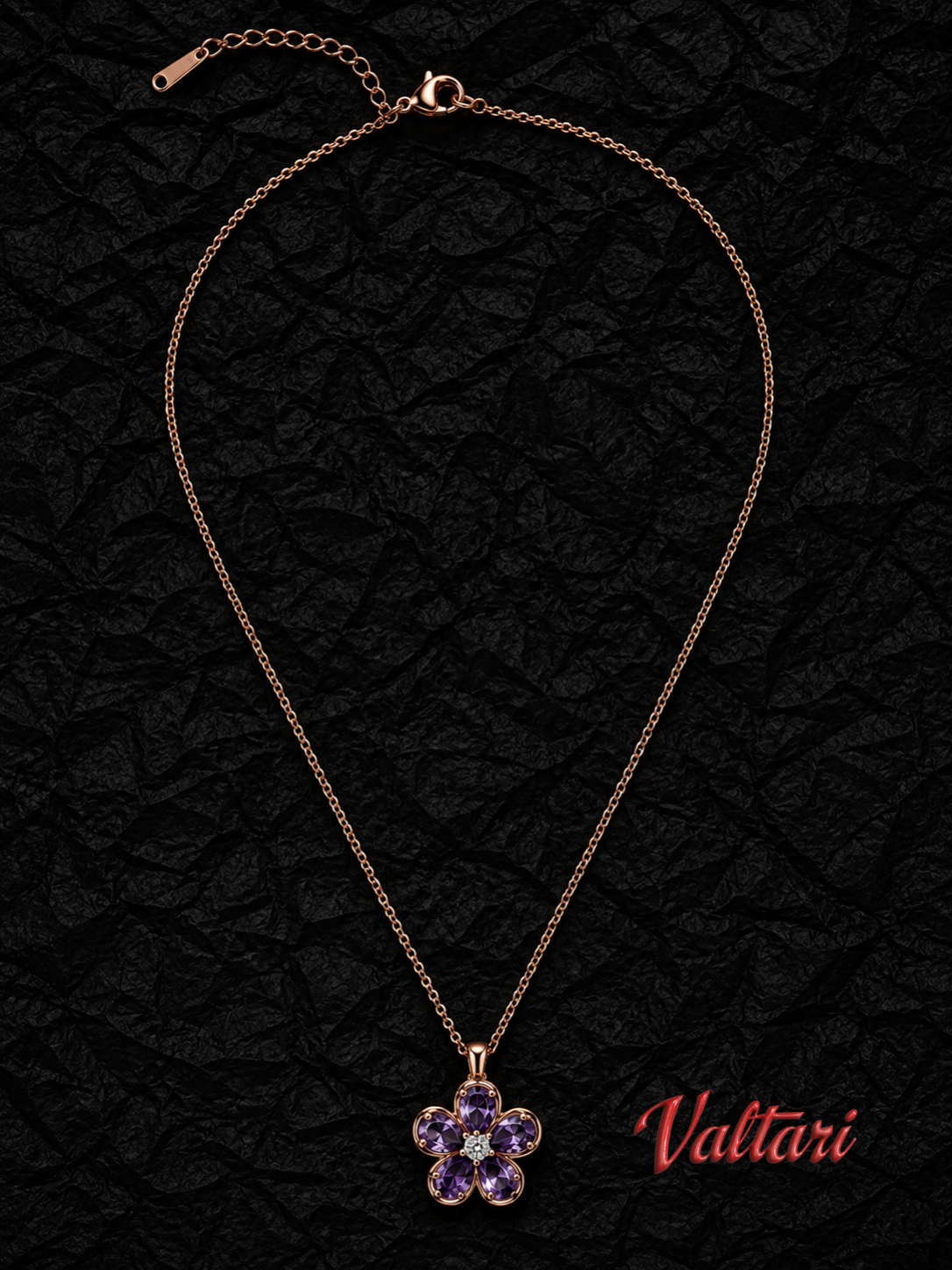 Purple Petals Necklace