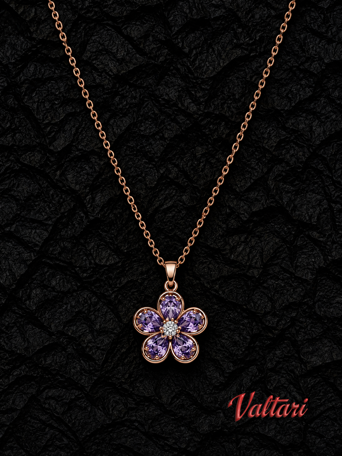 Purple Petals Necklace