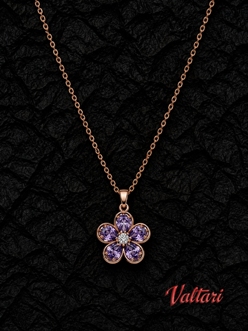 Purple Petals Necklace