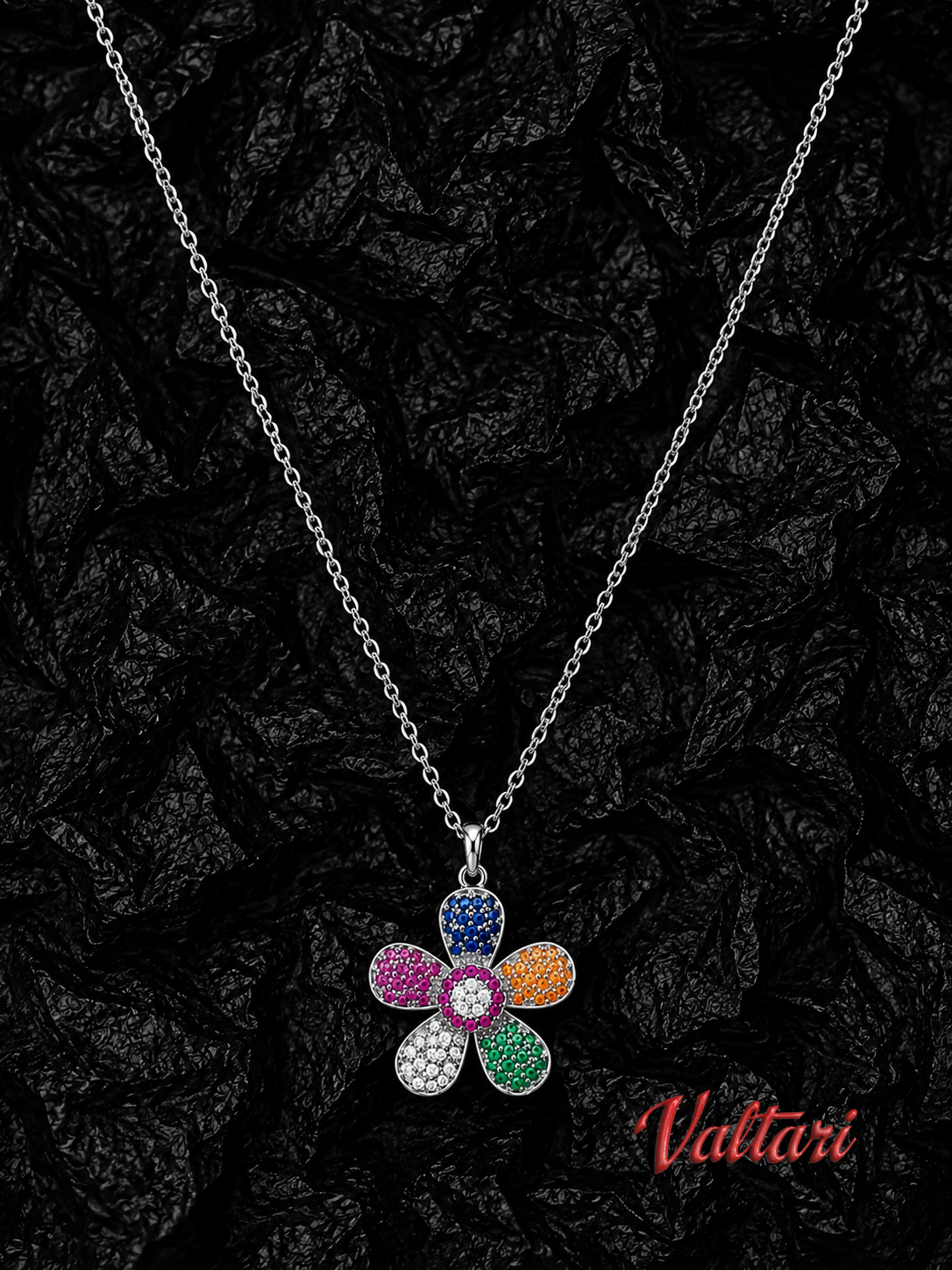 Rainbow Daisy Necklace