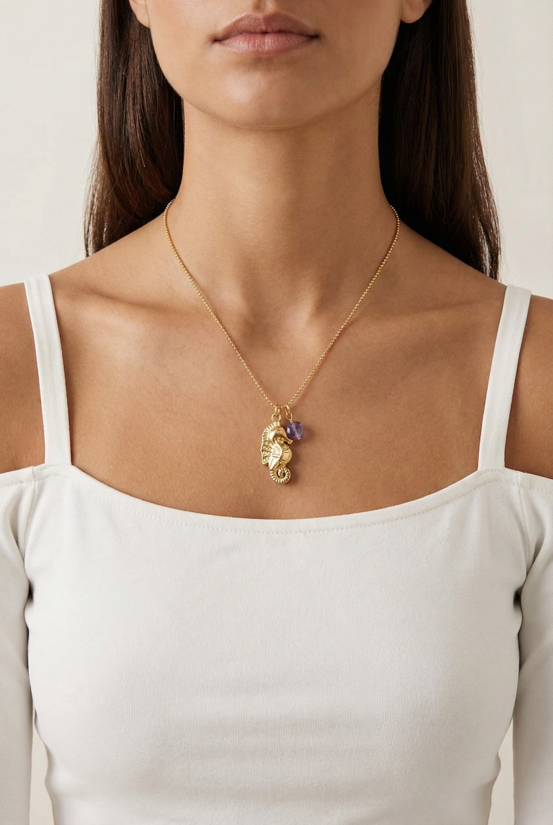 “TRIED FINDING A MERMAID LIKE YOU, FOUND THIS SEAHORSE INSTEAD” NECKLACE